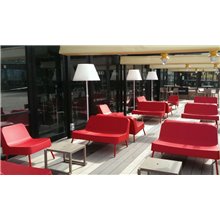 Sofá de exterior rojo BOB de Resol