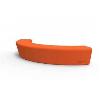 Bancada semicircular naranja HOOP de Resol