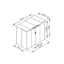 Caseta metálica 2,43m² Buckingham gris Gardiun