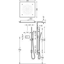 Kit de ducha termostático electrónico SHOWER TECHNOLOGY TRES
