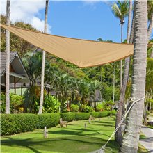 Toldo vela triángulo 3x3x3m arena Outsunny