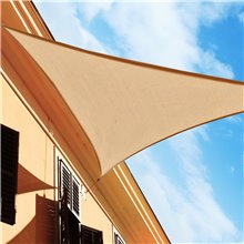 Toldo vela triángulo 4x4x4m arena Outsunny