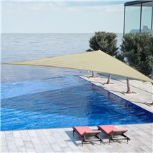 Toldo vela triángulo 4x4x4m crema Outsunny
