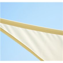 Toldo vela triángulo 4x4x4m crema Outsunny