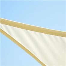 Toldo vela triángulo 6x6x6m crema Outsunny