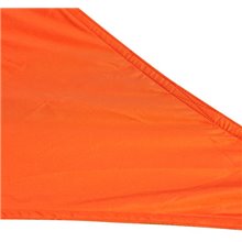 Toldo vela triángulo 5x5x5m naranja Outsunny