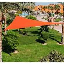 Toldo vela triángulo 5x5x5m naranja Outsunny