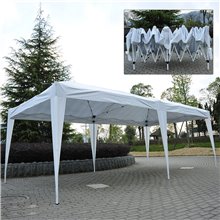 Carpa plegable 6x3x2,55m blanca Outsunny