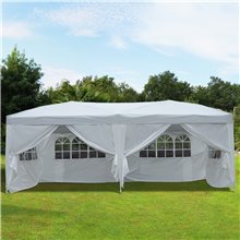 Pabellón plegable 6x3x2,55m blanco Outsunny 