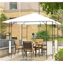 Pérgola 3x3x2,6m crema Outsunny