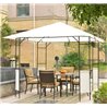 P&eacute;rgola 3x3x2,6m crema Outsunny 