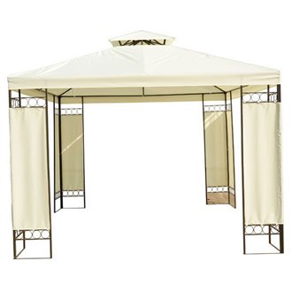 P&eacute;rgola 3x3x2,65m crema Outsunny 