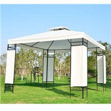 Pérgola 3x3x2,65m crema Outsunny 