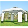 P&eacute;rgola 3x3x2,65m crema Outsunny 