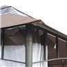 P&eacute;rgola 3x3x2,7m caf&eacute; y blanco Outsunny 