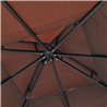 P&eacute;rgola 3x3x2,7m caf&eacute; y blanco Outsunny 