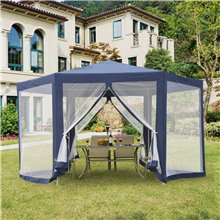 Carpa mosquitera hexagonal azul Outsunny 
