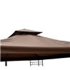 Techo reemplazo 3x4m p&eacute;rgola caf&eacute; Outsunny
