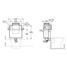 Soporte con cisterna Basic Tank bajo ventana Roca