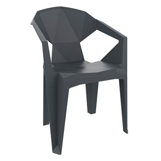 Pack de 24 sillones monobloc gris oscuro Delta Resol