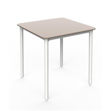Mesa de color arena con patas blancas MARSELLA de resol