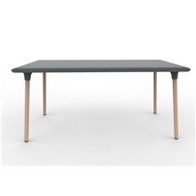 Mesa rectangular color gris oscuro WOOD NEW FLASH de resol