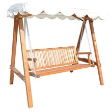 Silla balancín madera de jardín 200x130x185 Outsunny