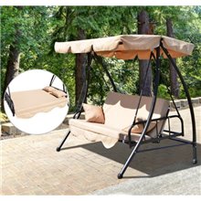 Cama balancín acero de jardín 200x125x170 Outsunny