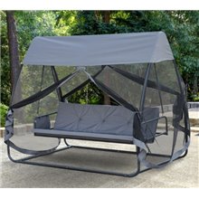 Cama balancín mosquitera de jardín 240x140x197...