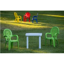 Set de 6 mesas auxiliares blancas Aandorra Resol
