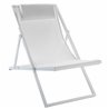 Set de 4 tumbonas blancas plegables Sand Resol