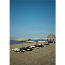 Parasol redondo beige COSTA de Resol