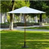 Parasol redondo Crema Outsunny
