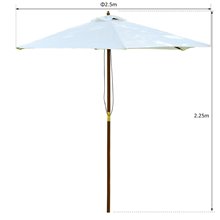 Parasol redondo Crema Outsunny