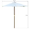 Parasol redondo Crema Outsunny