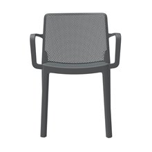 Pack de 4 sillas apilables gris oscuro Fresh Resol
