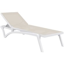 Set de 2 tumbonas blancas textilene beige Capri Resol