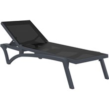 Pack de 2 tumbonas grises textilene negro Capri Resol