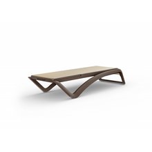 Set de 2 tumbonas wenge textilene color crudo Sky Premium Resol