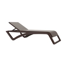 Set de 2 tumbonas wenge textilene color chocolate Sky Premium Resol
