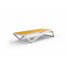 Set de 2 tumbonas blancas textilene amarillo Sky Premium Resol
