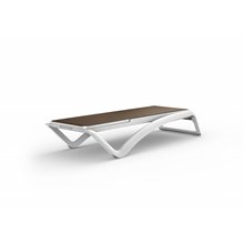 Set de 2 tumbonas blancas textilene color chocolate Sky Premium Resol