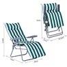 Juego de 2 sillas tumbonas Blanco y Verde Outsunny