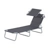 Tumbona Gris con toldo Outsunny