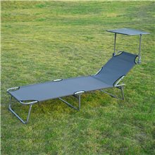 Tumbona Gris con toldo Outsunny