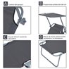 Tumbona Gris con toldo Outsunny