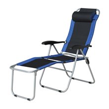 Silla tumbona Azul y Negra Outsunny