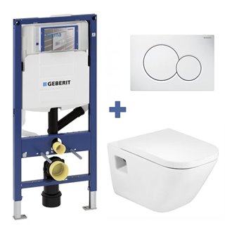 Pack inodoro The Gap Roca y cisterna Geberit DUOFIX 12cm