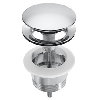 Desag&uuml;e click-clack Cromo para lavabos b10