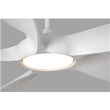 Ventilador blanco con luz COCOS de Faro